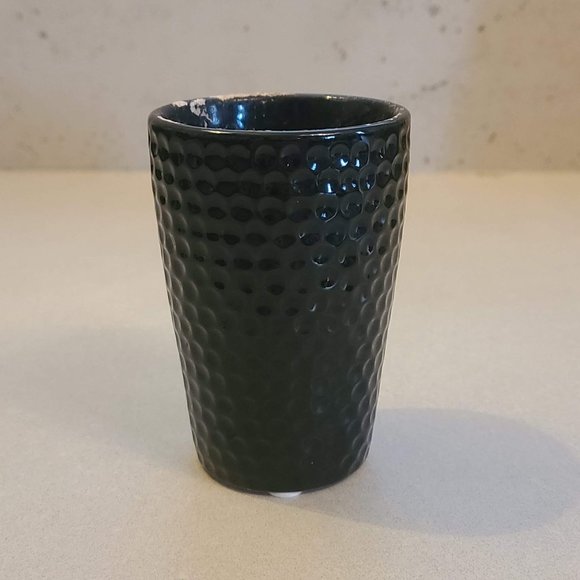 Little Black Flower Pot with Polka Dot 3D Detailing - Picture 1 of 9